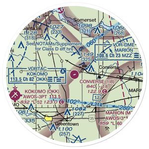 Converse Airport (1I8) VFR Sectional Sticker (20 mile)