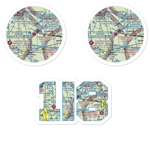 Converse Airport (1I8) VFR Sectional Sticker Pack