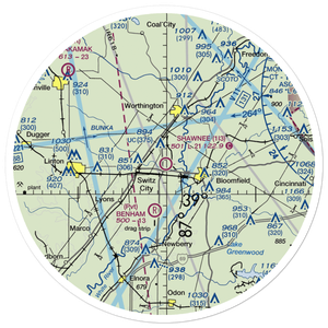 Shawnee Field (1I3) VFR Sectional Sticker (30 mile)