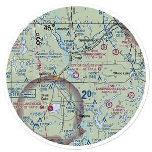 Nest of Eagles Airport (1H9) VFR Sectional Sticker (30 mile)