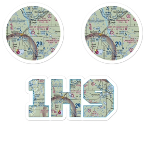 Nest of Eagles Airport (1H9) VFR Sectional Sticker Pack