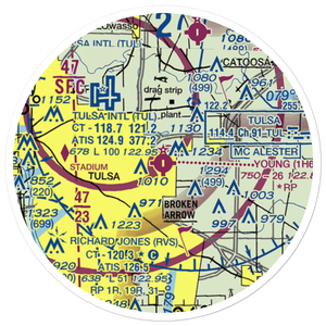 Harvey Young Airport (1H6) VFR Sectional Sticker (20 mile)