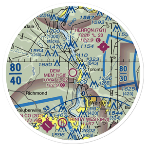 Eddie Dew Memorial Airpark (1G8) VFR Sectional Sticker (20 mile)