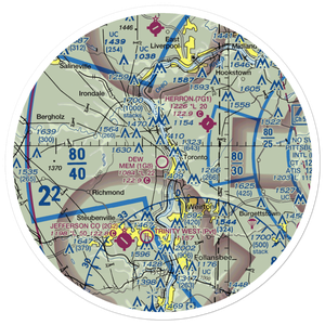 Eddie Dew Memorial Airpark (1G8) VFR Sectional Sticker (30 mile)