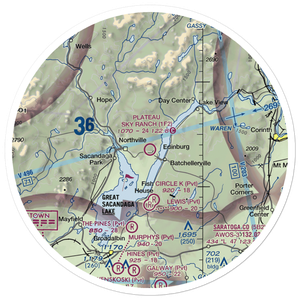 Plateau Sky Ranch Airport (1F2) VFR Sectional Sticker (30 mile)