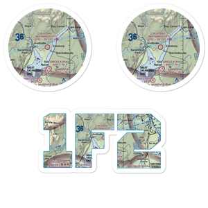 Plateau Sky Ranch Airport (1F2) VFR Sectional Sticker Pack