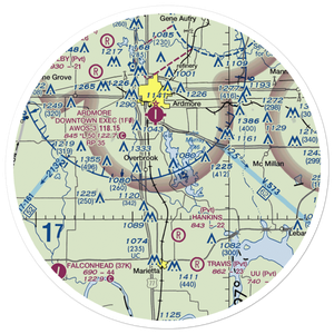 Lake Murray State Park Airport (1F1) VFR Sectional Sticker (30 mile)