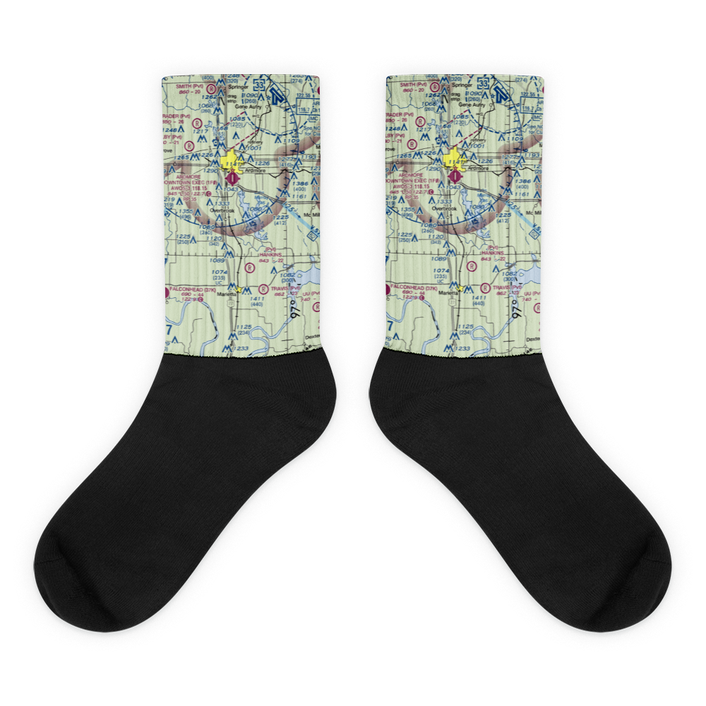 Lake Murray State Park Airport (1F1) VFR Sectional Socks 
