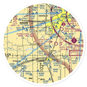 Maples Field (1E9) VFR Sectional Sticker (30 mile)