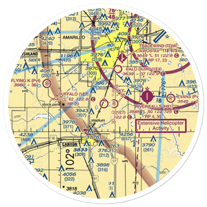 Buffalo Airport (1E7) VFR Sectional Sticker (30 mile)