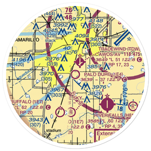 Palo Duro Airport (1E4) VFR Sectional Sticker (20 mile)