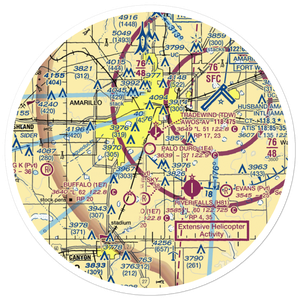 Palo Duro Airport (1E4) VFR Sectional Sticker (30 mile)