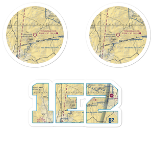 Terlingua Ranch Airport (1E2) VFR Sectional Sticker Pack