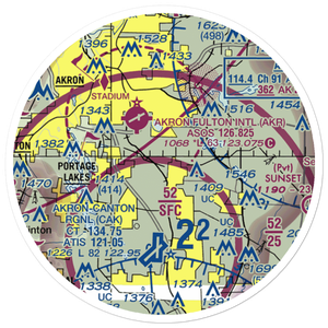 Mayfield Airport (1D4) VFR Sectional Sticker (20 mile)