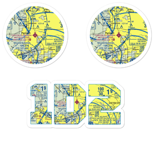 Canton-Plymouth-Mettetal Airport (1D2) VFR Sectional Sticker Pack