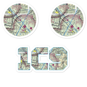 Frazier Lake Airpark (1C9) VFR Sectional Sticker Pack