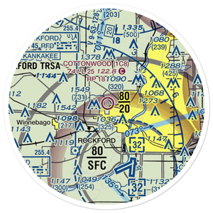 Cottonwood Airport (1C8) VFR Sectional Sticker (20 mile)