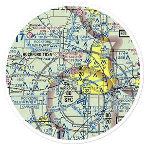 Cottonwood Airport (1C8) VFR Sectional Sticker (30 mile)