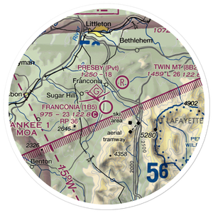 Franconia Airport (1B5) VFR Sectional Sticker (20 mile)