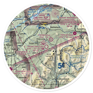 Franconia Airport (1B5) VFR Sectional Sticker (30 mile)