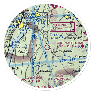 Green Acres Airport (1A1) VFR Sectional Sticker (20 mile)