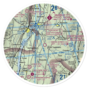 Green Acres Airport (1A1) VFR Sectional Sticker (30 mile)