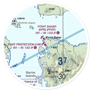 Port Protection Seaplane Base (19P) VFR Sectional Sticker (20 mile)