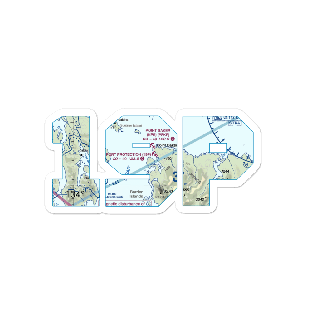 Port Protection Seaplane Base (19P) VFR Sectional Sticker 