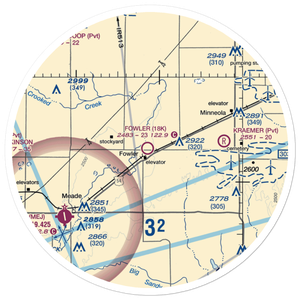 Fowler Airport (18K) VFR Sectional Sticker (30 mile)