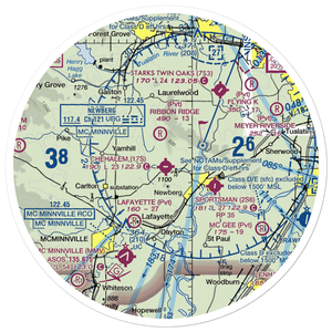 Chehalem Airpark (17S) VFR Sectional Sticker (30 mile)