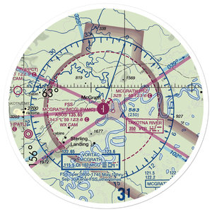 Mc Grath Seaplane Base (16Z) VFR Sectional Sticker (30 mile)
