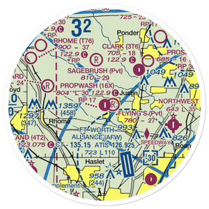 Propwash Airport (16X) VFR Sectional Sticker (20 mile)