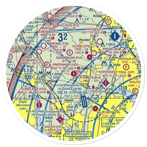 Propwash Airport (16X) VFR Sectional Sticker (30 mile)