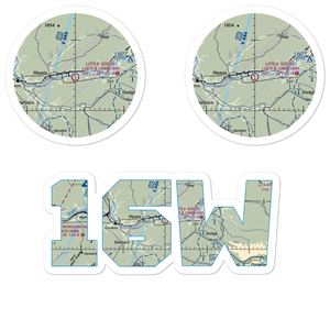 Little Goose Lock and Dam Airport (16W) VFR Sectional Sticker Pack