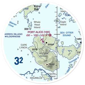 Port Alice Seaplane Base (16K) VFR Sectional Sticker (20 mile)