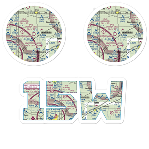 Dennis Farms Airport (15W) VFR Sectional Sticker Pack