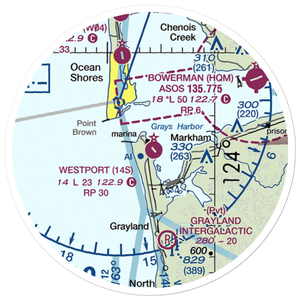 Westport Airport (14S) VFR Sectional Sticker (20 mile)