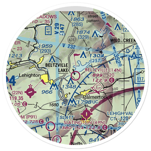 Beltzville Airport (14N) VFR Sectional Sticker (20 mile)