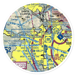 Devonshire Area Heliport (14L) VFR Sectional Sticker (20 mile)