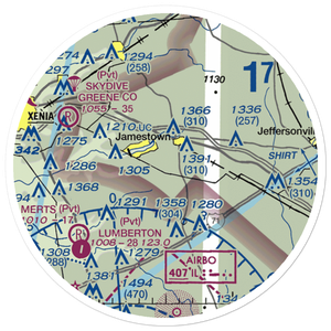 Bloom Airport (14I) VFR Sectional Sticker (20 mile)