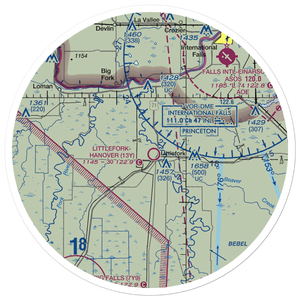 Littlefork Muni/Hanover Airport (13Y) VFR Sectional Sticker (30 mile)