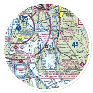 Camano Island Airfield (13W) VFR Sectional Sticker (30 mile)