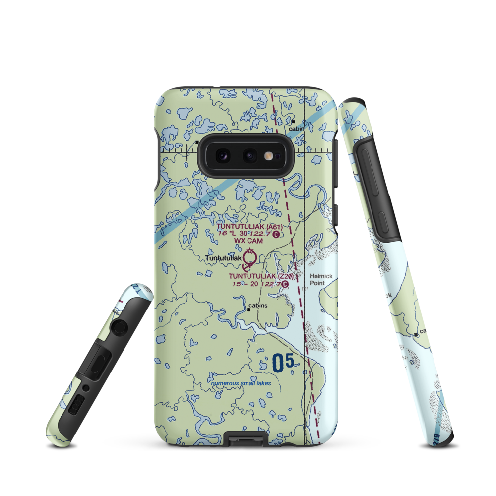 Tuntutuliak Seaplane Base (Z20) VFR Sectional Samsung Phone Case Samsung Galaxy S10e model shown
