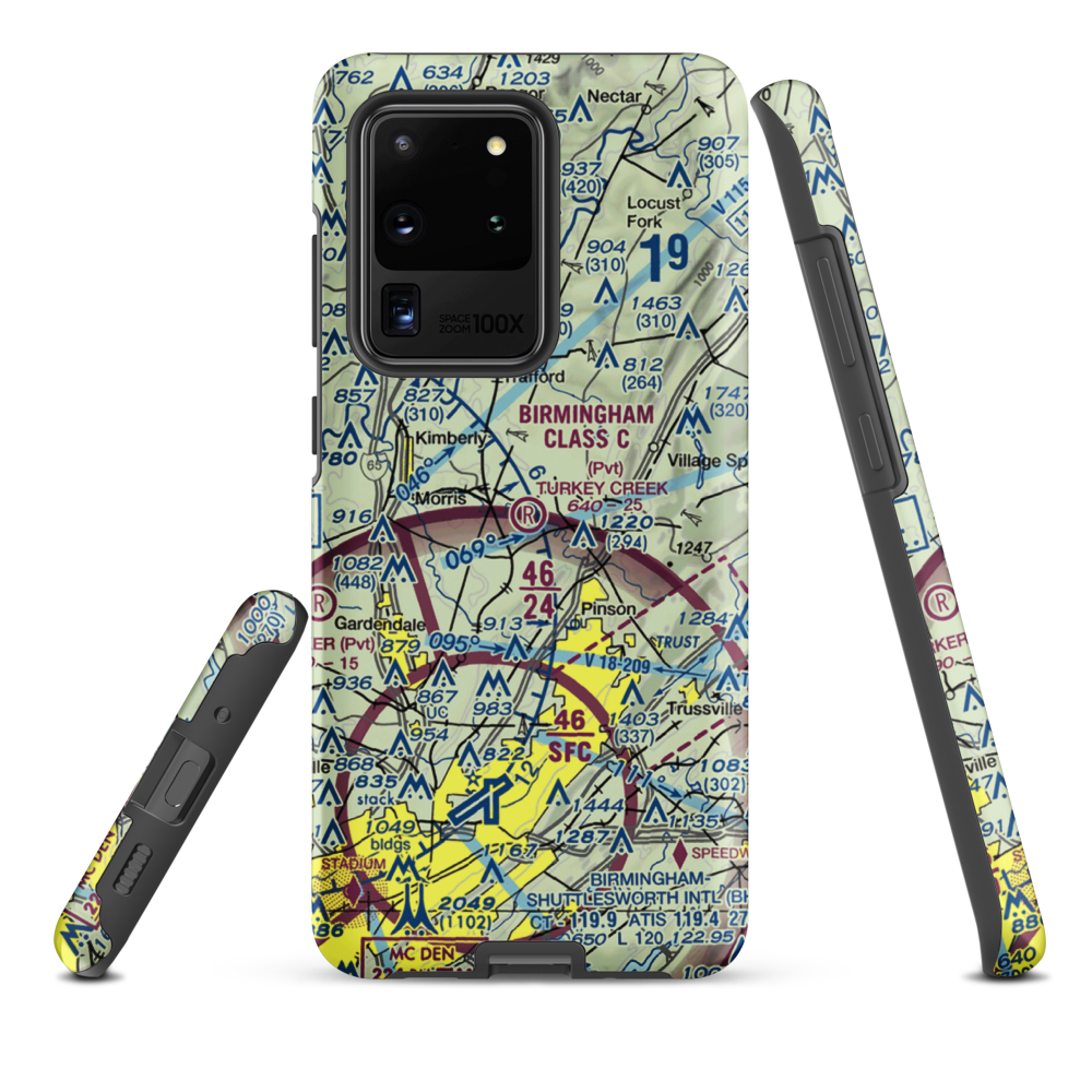 Turkey Creek Airport (AL16) VFR Sectional Samsung Phone Case Samsung Galaxy S20 Ultra model shown