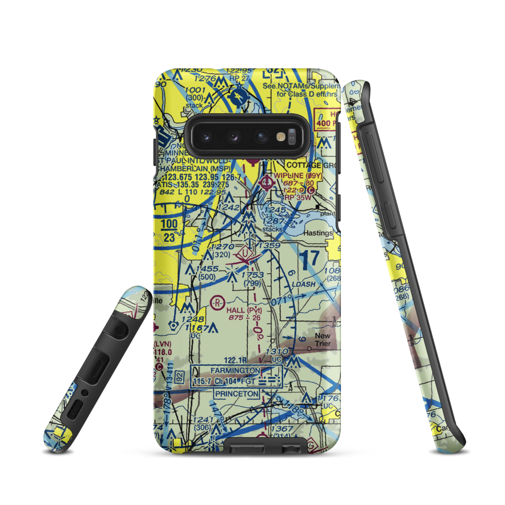 Turkey Track Airport (MY52) VFR Sectional Samsung Phone Case Samsung Galaxy S10 model shown