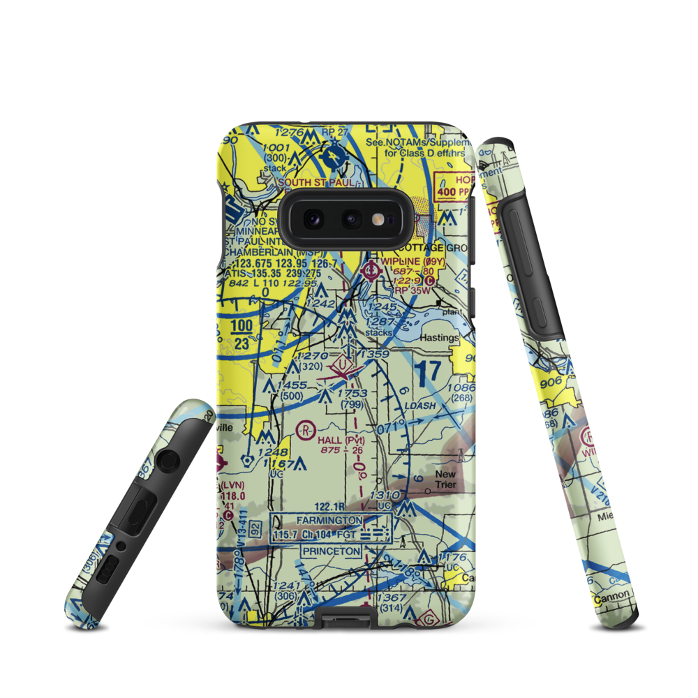 Turkey Track Airport (MY52) VFR Sectional Samsung Phone Case Samsung Galaxy S10 Plus model shown