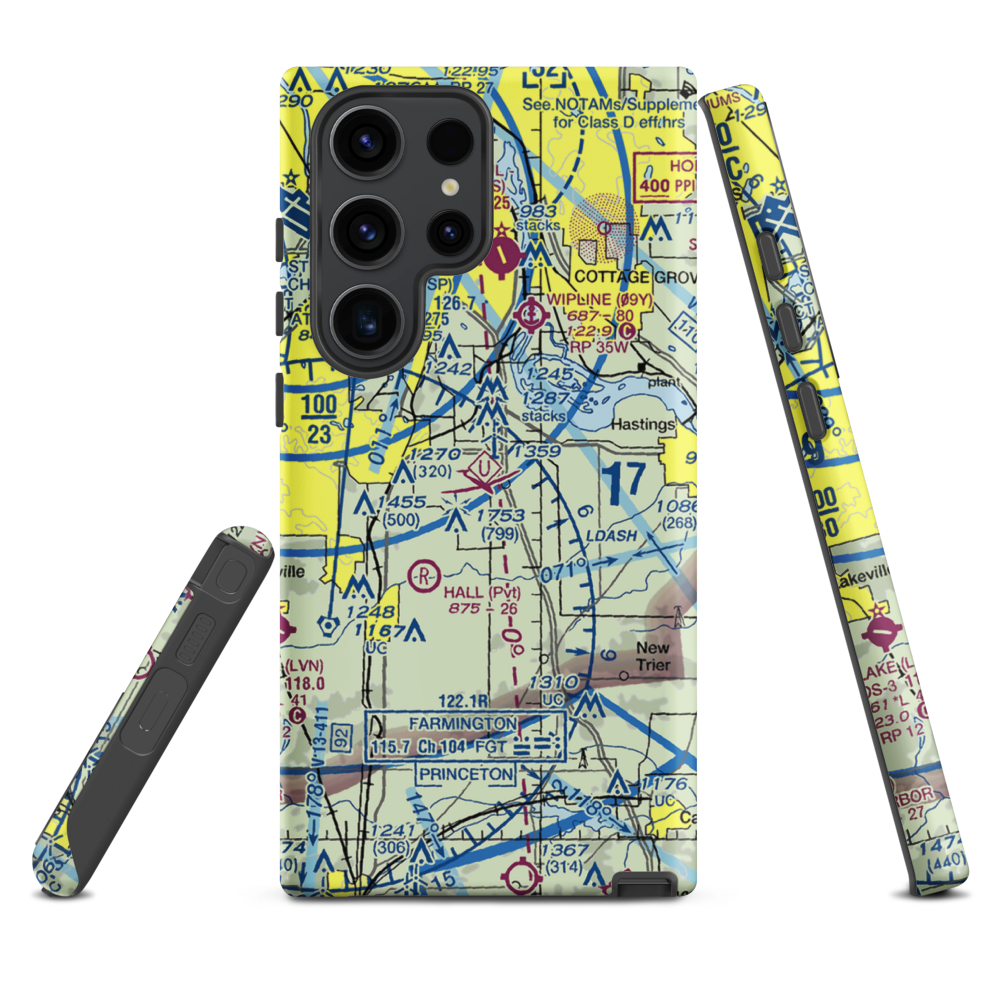 Turkey Track Airport (MY52) VFR Sectional Samsung Phone Case Samsung Galaxy S23 Ultra model shown
