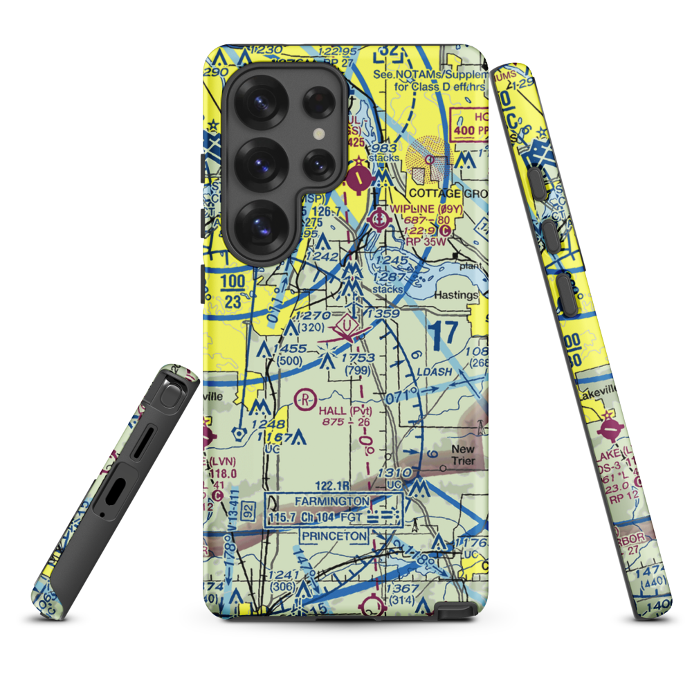 Turkey Track Airport (MY52) VFR Sectional Samsung Phone Case Samsung Galaxy S25 Ultra model shown