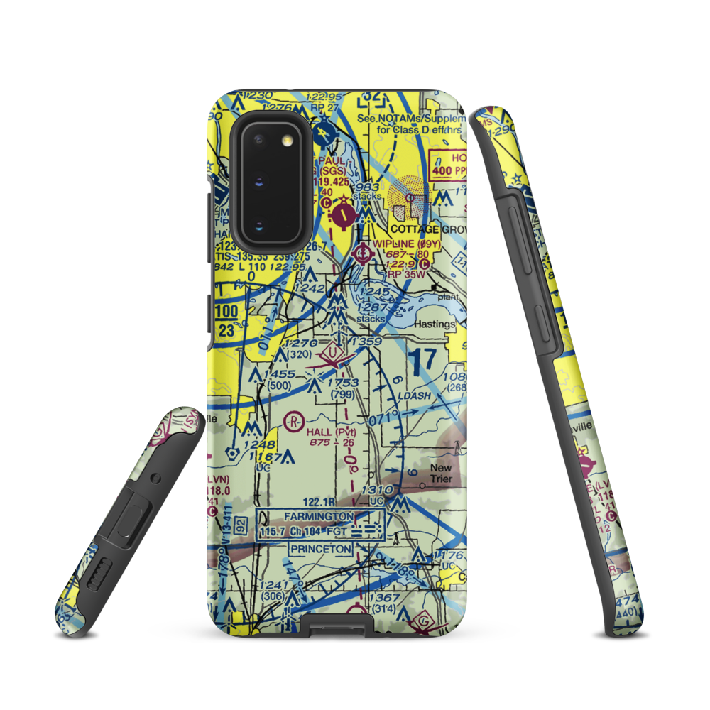 Turkey Track Airport (MY52) VFR Sectional Samsung Phone Case Samsung Galaxy S20 model shown