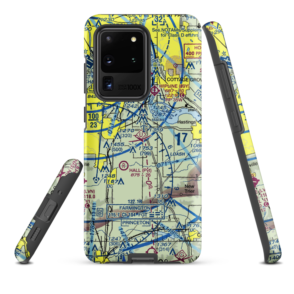 Turkey Track Airport (MY52) VFR Sectional Samsung Phone Case Samsung Galaxy S20 Ultra model shown